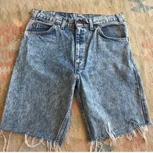 Vintage Levi's Cut Offs Orange Tab 32 x 32 Acid Wash *Re-worked